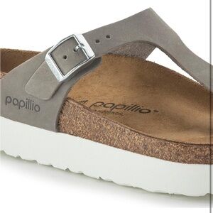 Papillo Birkenstock Gizeh Platform Leather Sandal